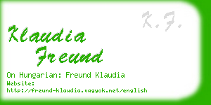 klaudia freund business card